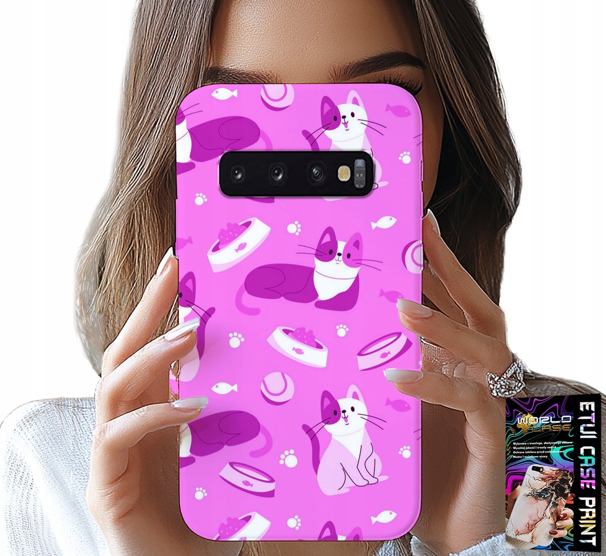 HOESJE VOOR SAMSUNG GALAXY S10 - LOVE CAT, PATRONEN MET KATTEN, COVER