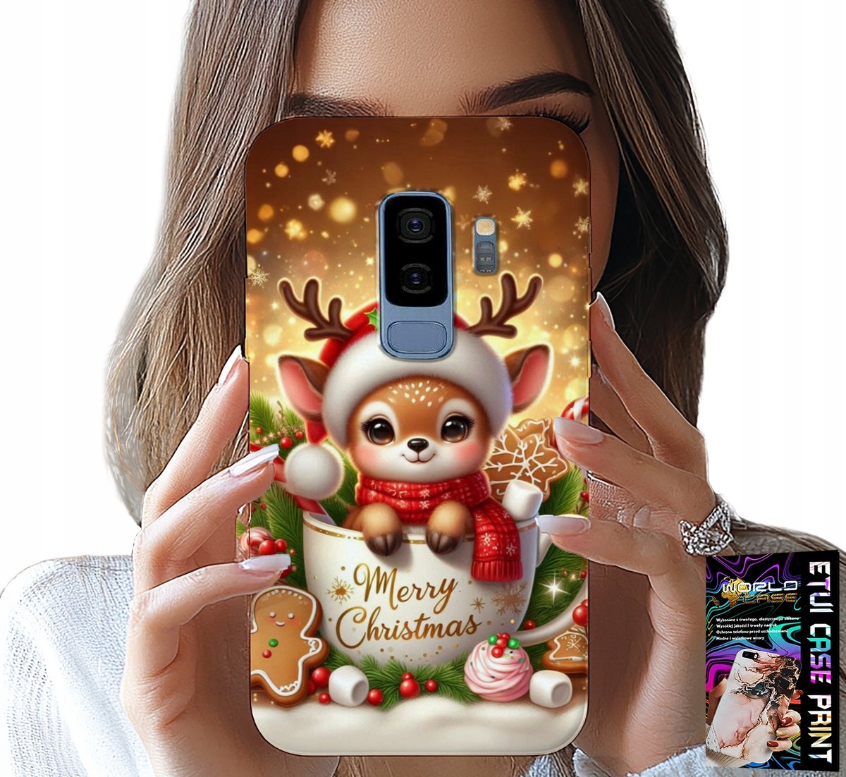 HOESJE VOOR SAMSUNG GALAXY S9 PLUS - RENDIER ZOET KERSTPATROON
