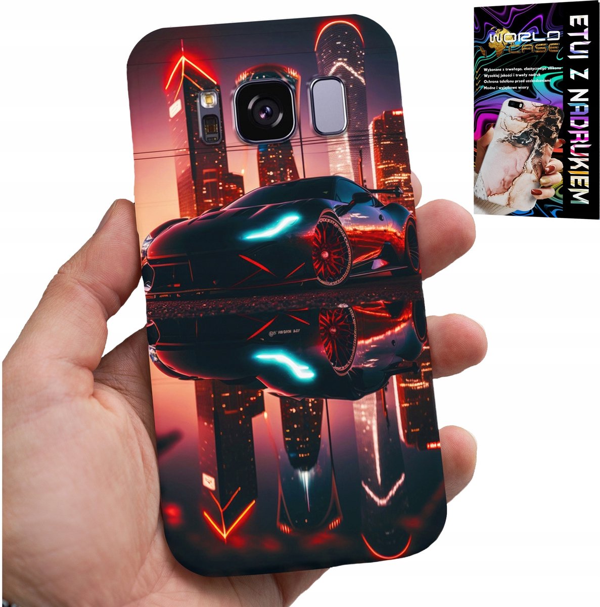 HOESJE VOOR SAMSUNG GALAXY S8 - CARS FAN, PATRONEN VOOR MANNEN + FILM