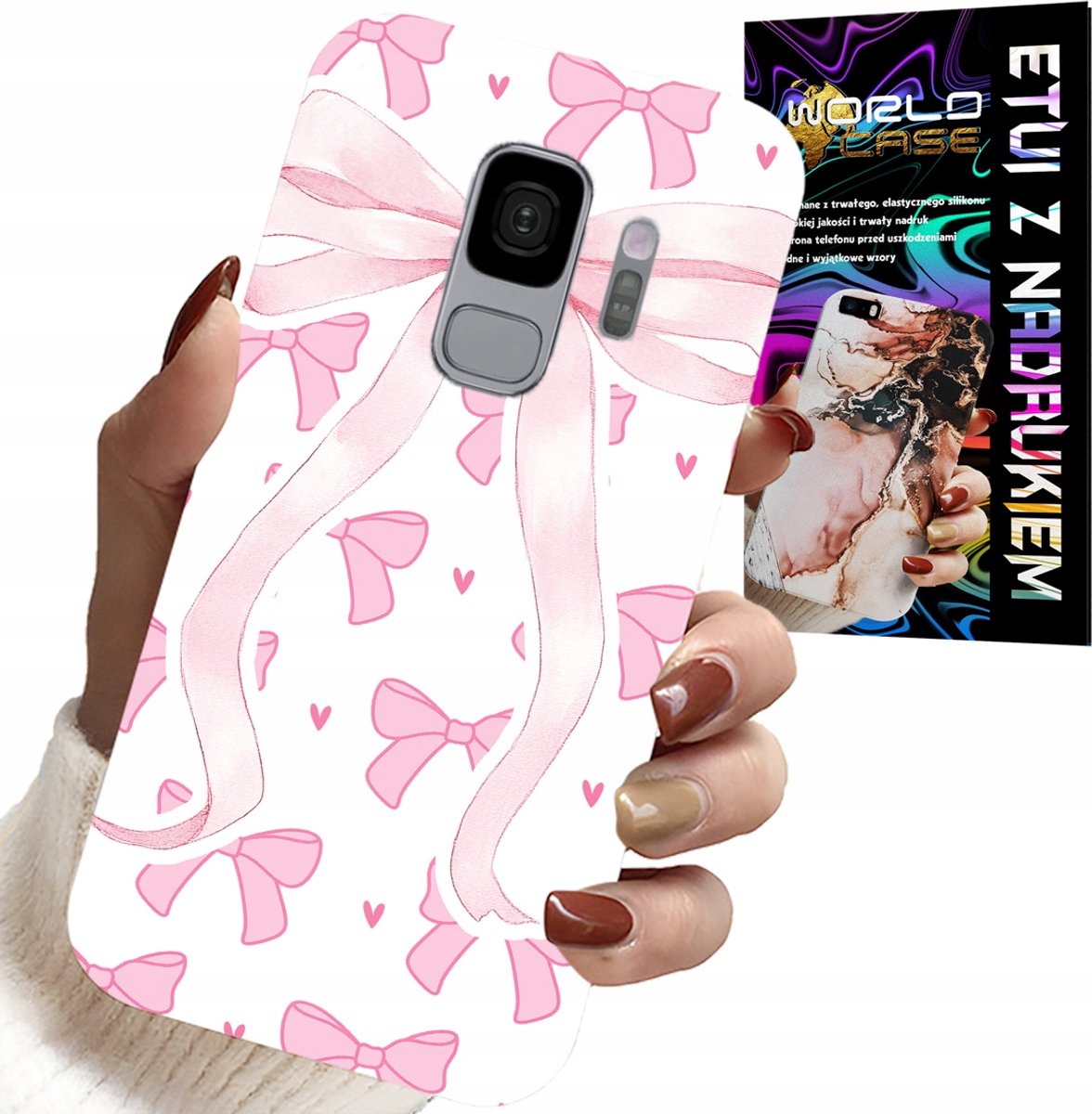 HOESJE VOOR SAMSUNG GALAXY S9 - ROZE LINTEN MET MODIEUZE PATRONEN