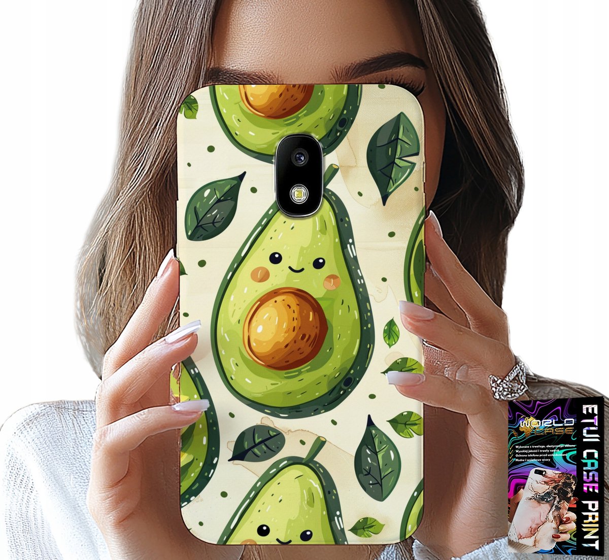 HOESJE VOOR SAMSUNG GALAXY J5 2017 - LEUKE LACHENDE AVOCADO