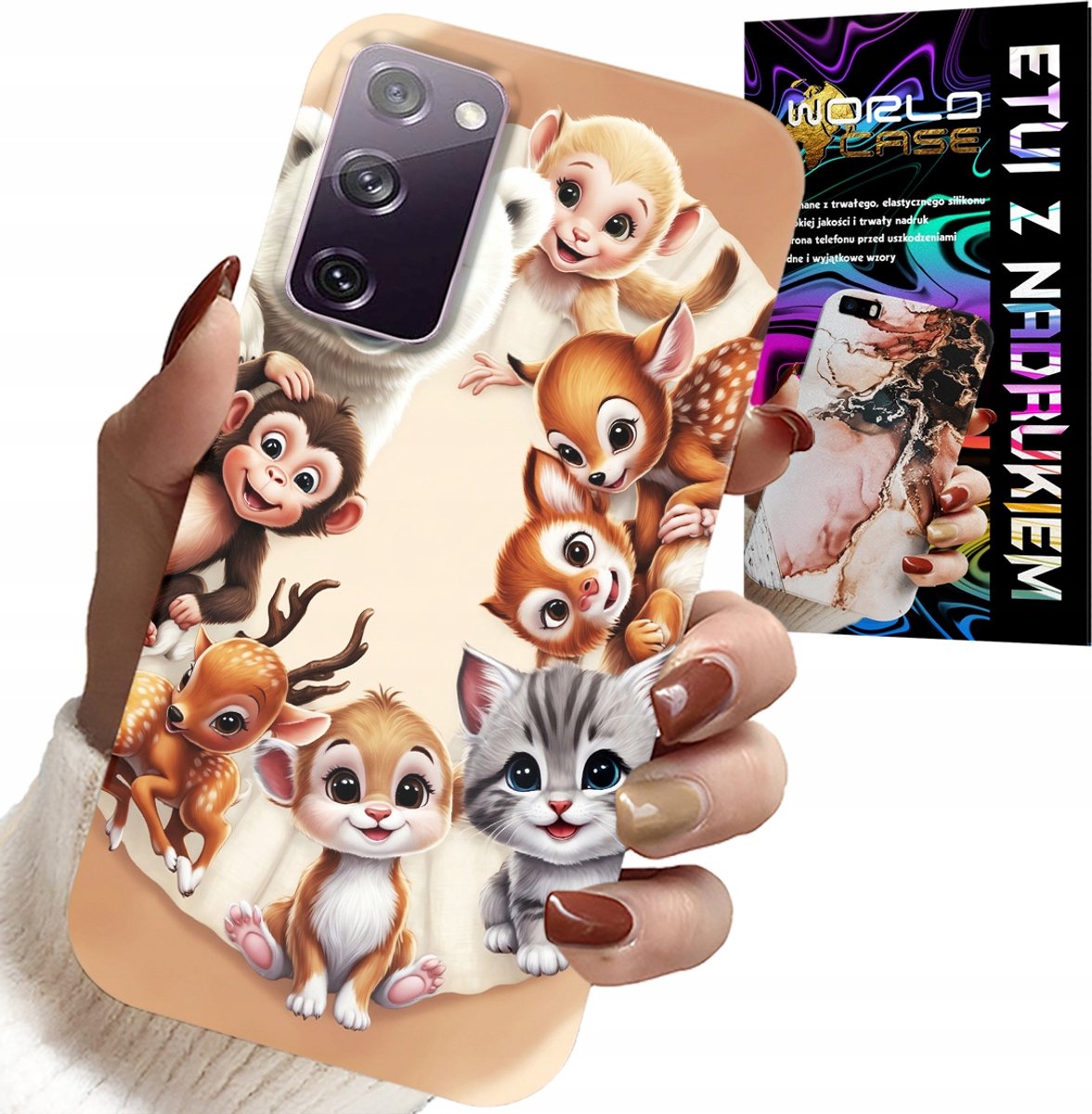 HOESJE VOOR SAMSUNG GALAXY S20 LITE - ACHTERKANT VOOR KINDEREN MET BOSDIERAFDRUK