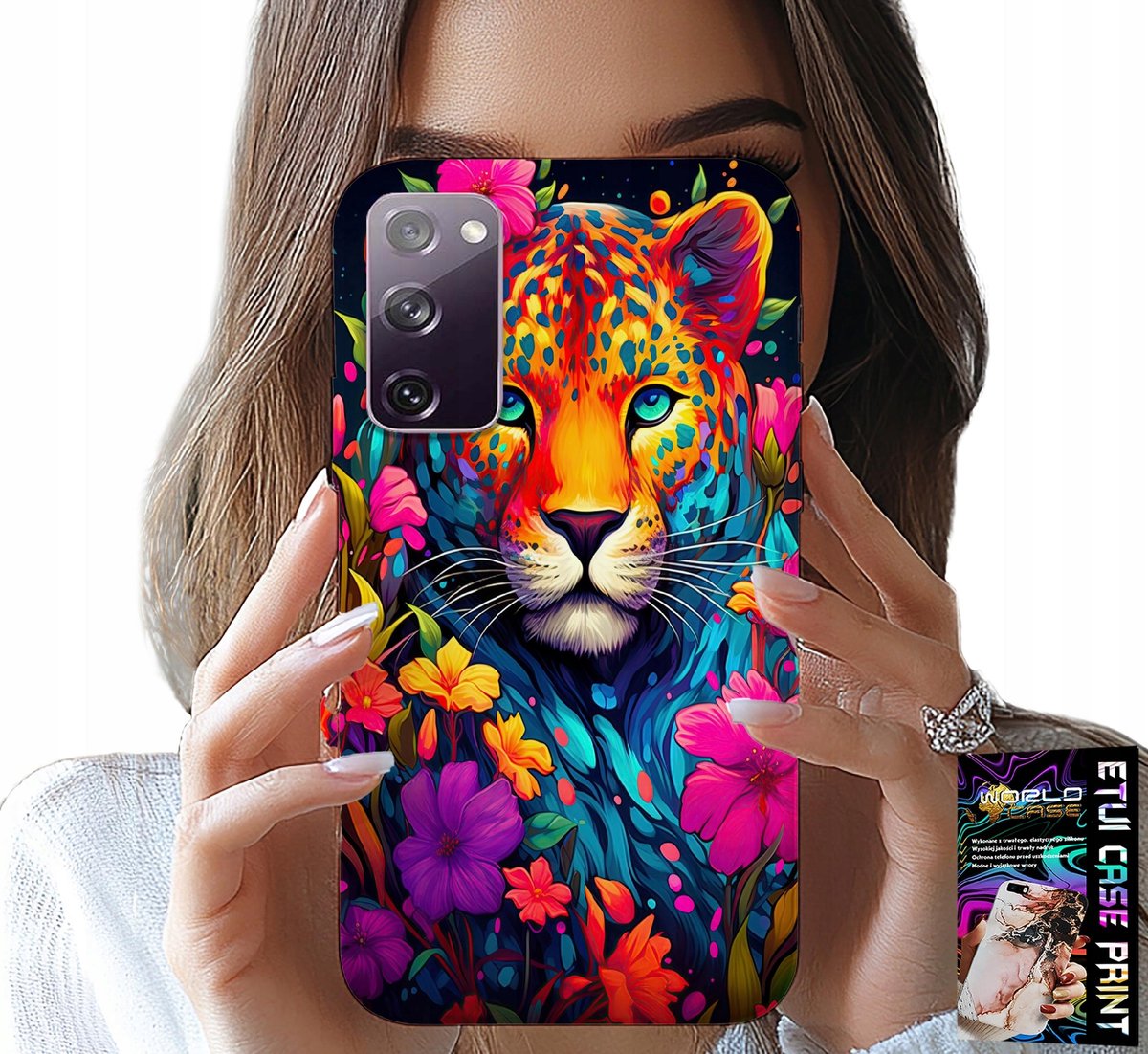 HOESJE VOOR SAMSUNG GALAXY S20 LITE - BLOEMENPATROON TIJGER + FILM