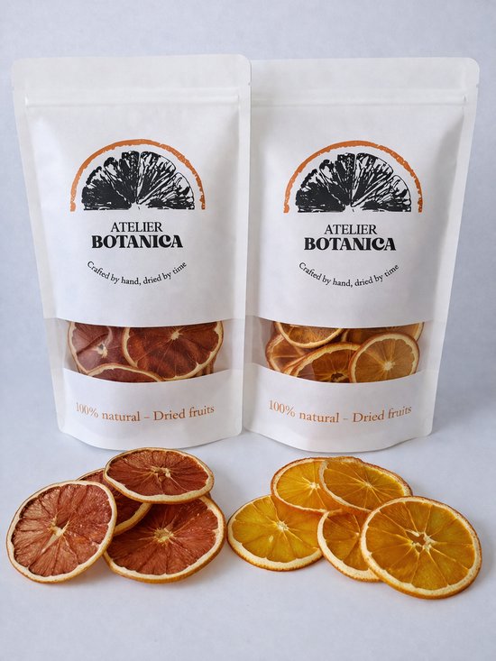 Foto: Gedroogde sinaasappel schijfjes en pompelmoes schijfjes 2 x 100g cocktail en mocktail garnering thee decoratie