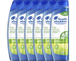 Head & Shoulders Pure Intense Oil Control Anti-Roos Shampoo - Met Citrus - 6 x 250ml