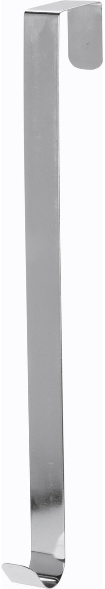 Christmas Decoration kerstkrans deurhanger - zilver - 29,5 cm - metaal - krans ophangen - haak