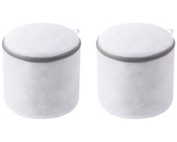 BH Waszakje – 2 Stuks – Grijs – Waszak voor Beha – Lingerie Waszak – Beschermende Waszak met Rits – Voor Wasmachine – Voorkomt Vervorming & Beschadiging – 15x17 cm