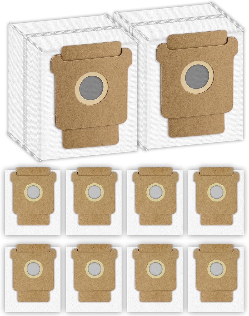 10 Stuks Stofzakken voor iRobot Roomba Q0520/j6+/j7+/j8+/i1+/i2+/i3+/i4+/i5+/i7+/i8+/s9- Stofzuigerzakken - Combo Essential Serie Stofzuigerrobot Stofzuigerzak