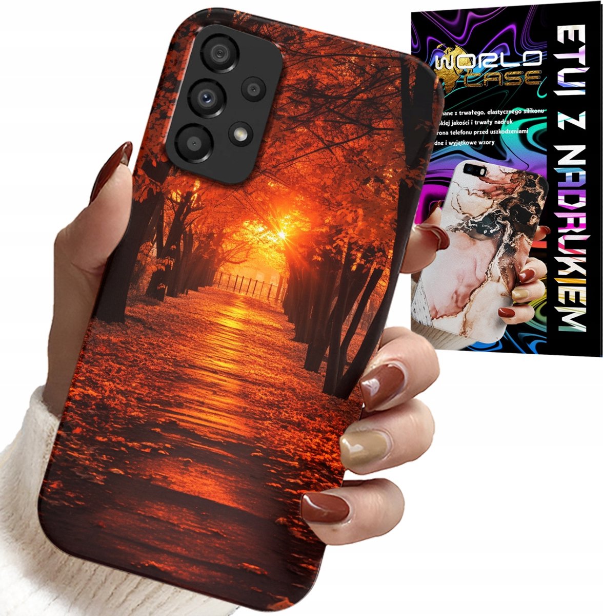 HOESJE VOOR SAMSUNG GALAXY A23 5G - PARK, HERFST, VALLENDE BLADEREN, ACHTERKANT