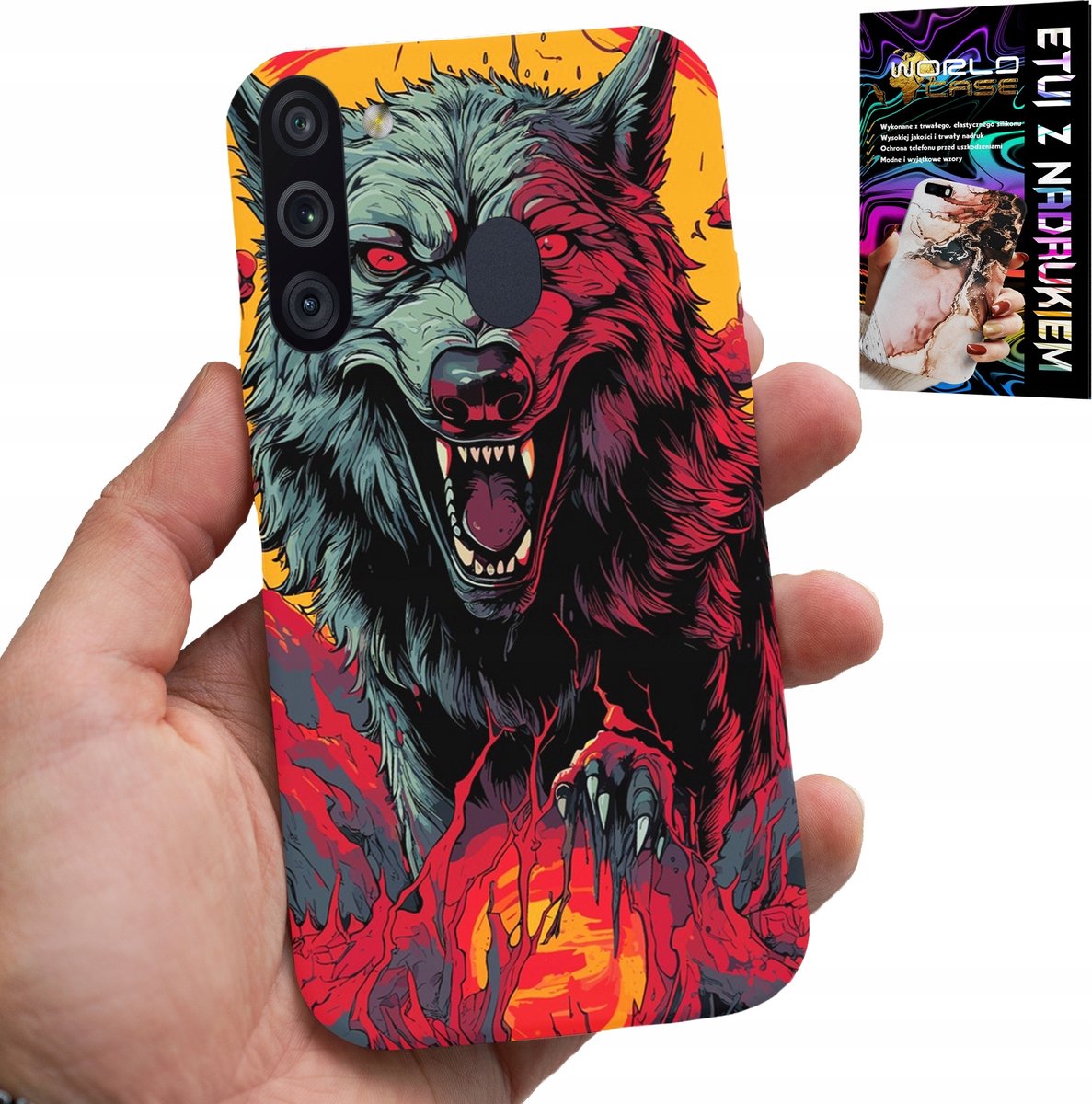 HOESJE VOOR SAMSUNG GALAXY A21 - WOLF WOLVES PACK SUPER PATRONEN HOESJE + GLAS