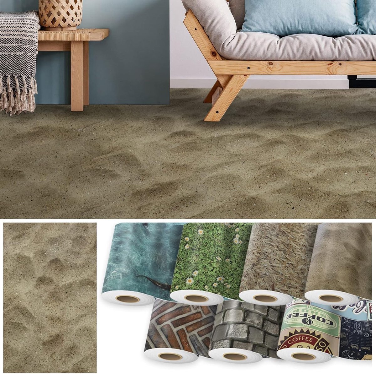 Vloerbedekking op maat - Vinyl vloerbedekking - Woninginrichting - 3D effect design - 200