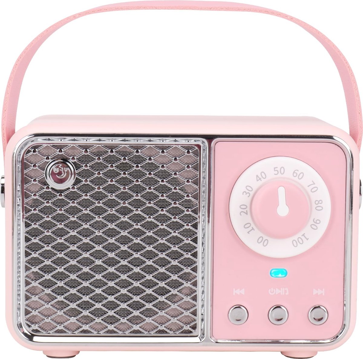 Retro Bluetooth- Vintage Bluetooth Speaker - Mini Retro Design With Stereo Bass Enhancement-Roze