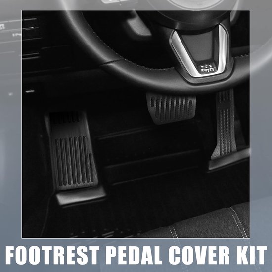 Pedaal Covers - Antislip Pedaal - Auto Interieur - Aluminium Legering - 3 Stuks - Zwart — afbeelding 2