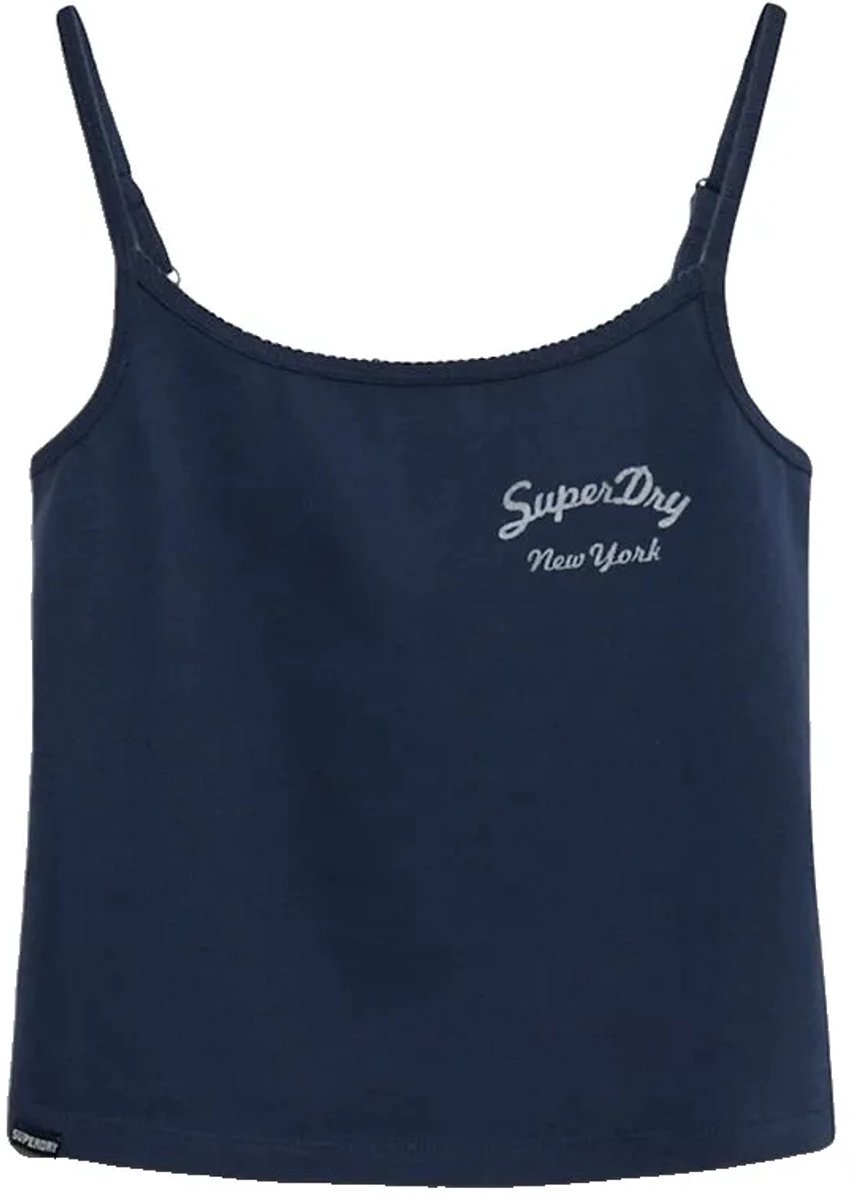Superdry Athletic Essential Graphic Cami Mouwloos T-shirt L Vrouw Marineblauw