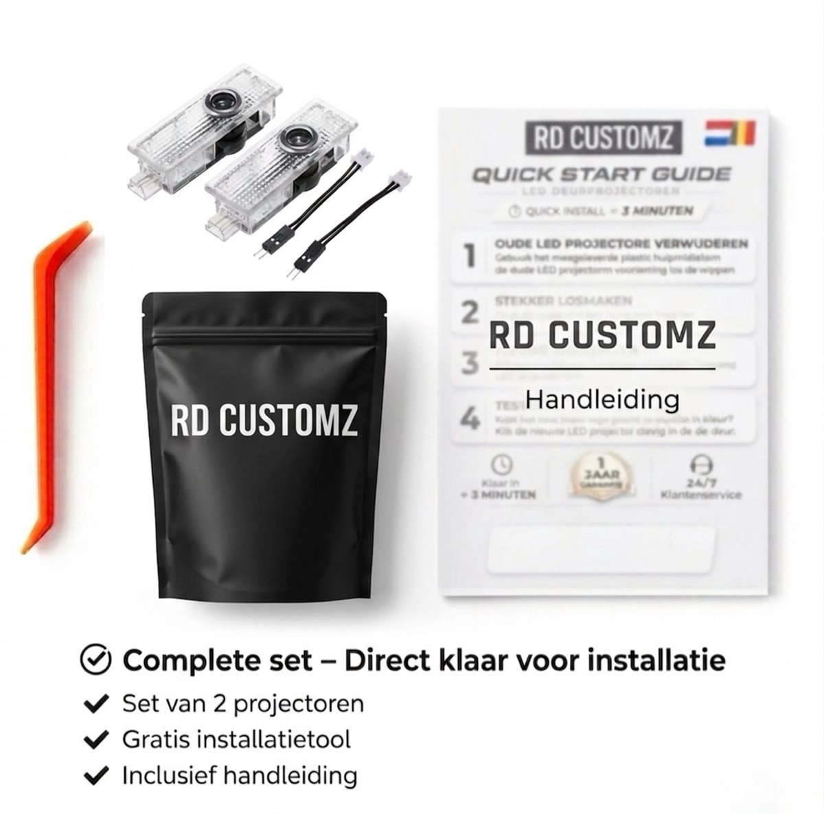 4 stuks autodeur logo projector, LED autodeur logo projectoren, deurverlichting logo compatibel met 1 2 3 4 5 6 7 Series, X1 X2 X3 X4 X6 M GT Series, onderbodemverlichting deurlicht logo accessoires