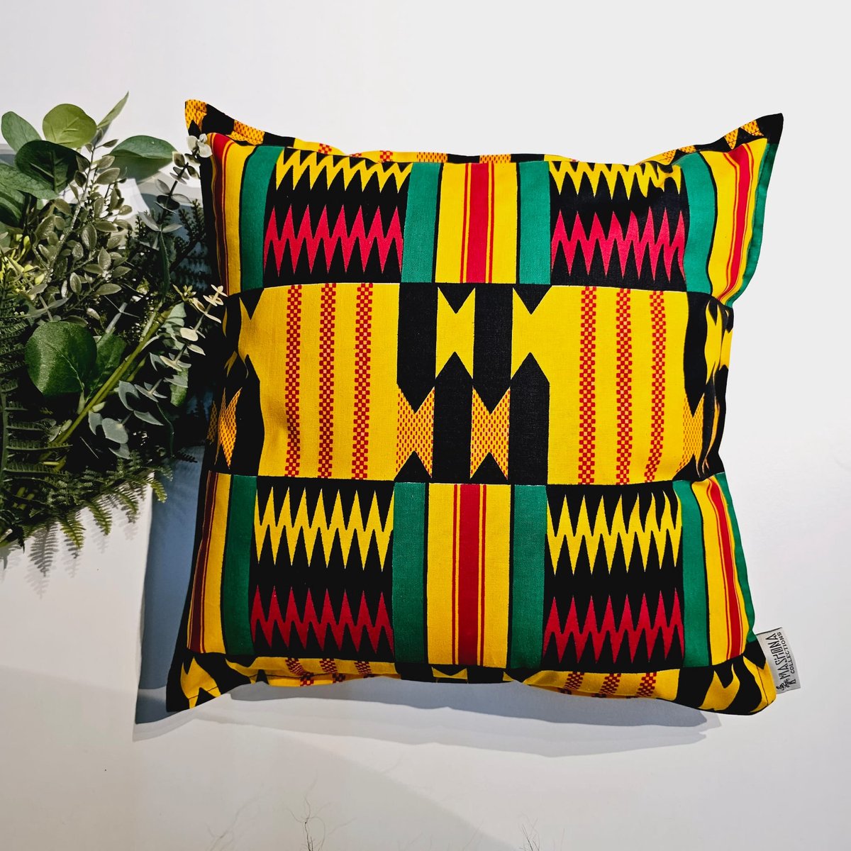 Mashona Collections Set van 2 Decoratieve Kussenhoesen | 40x40cm | African Print Inspired Print Cushion Cover RAGGAE PRINT