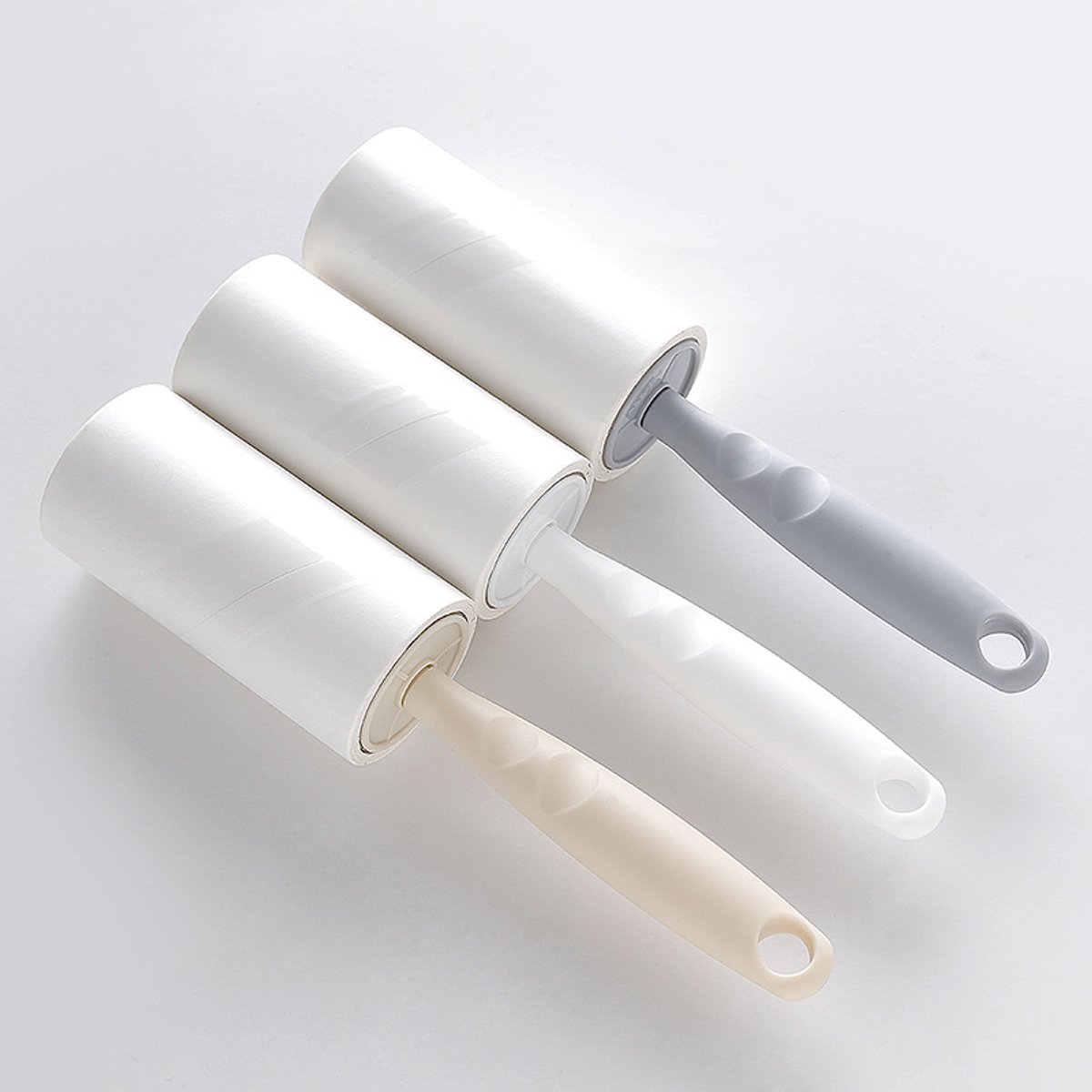 Pluisroller voor dierenharen en kleding, herbruikbare plakroller met ergonomische handgreep voor het reinigen van meubels en textiel (verpakking van 3)