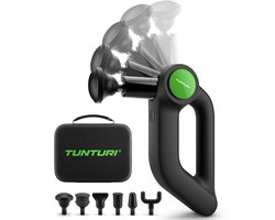 Tunturi MG70 Massage Gun Professioneel - Massage Pistool Met Verstelbare Kop - Massage Apparaat Met Multi Grip - Inclusief 6 Opzetstukken En Koffer - Extra Krachtig en Stil - Incl Gratis App