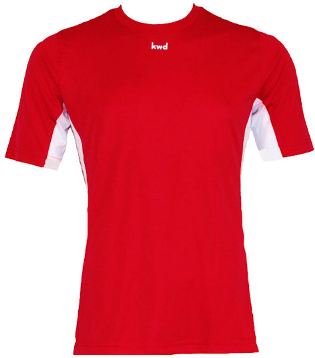 KWD Sportshirt Solar km, mt 164/S, rood/wit