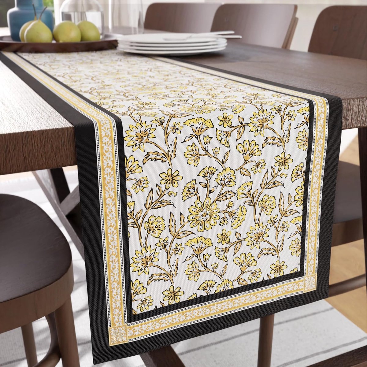 Bedrukt Tafelkleed - Keukentextiel - Eettafel Decoratie - 100% Katoen - 140x230 cm - Blauwe Maan
