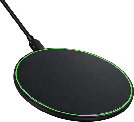 15W Draadloze Oplader – Wireless Charger – Geschikt voor alle Draadloos Oplaadbare Smartphones – Zwart