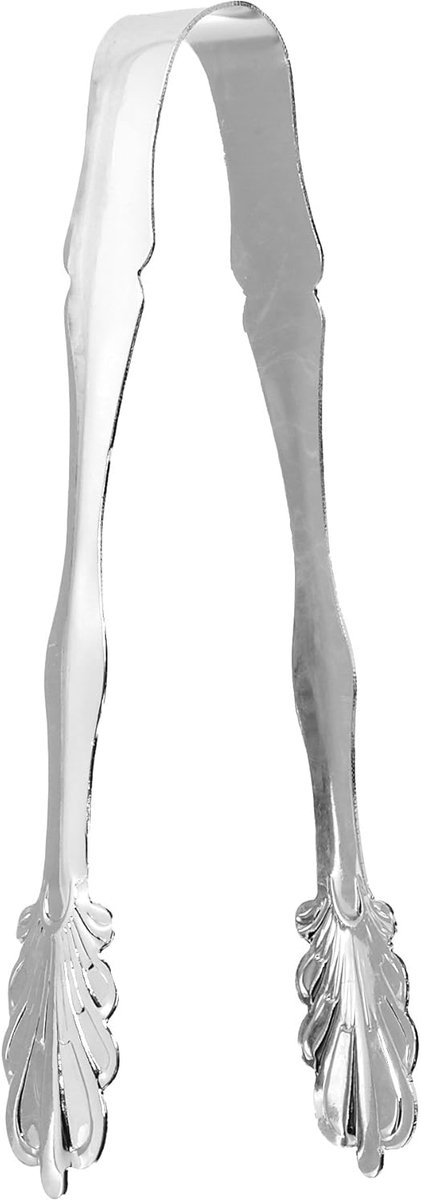 IJs Tang - Barbenodigdheid Keuken - Drankjes Serveren - Gepolijste Afwerking - 18 cm - Zilver
