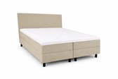 Boxspring SleepEase - 140x200 Compleet - Beige Glad - Golden Matrassen Zeeland