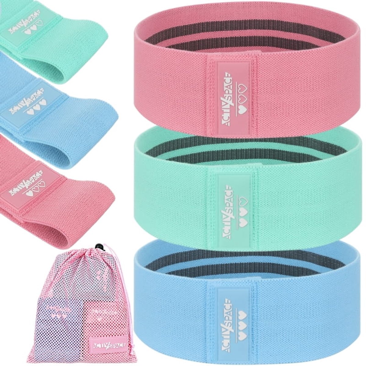 Activ Space - Weerstandsband Set - Hip Band - Antislip - Elastisch