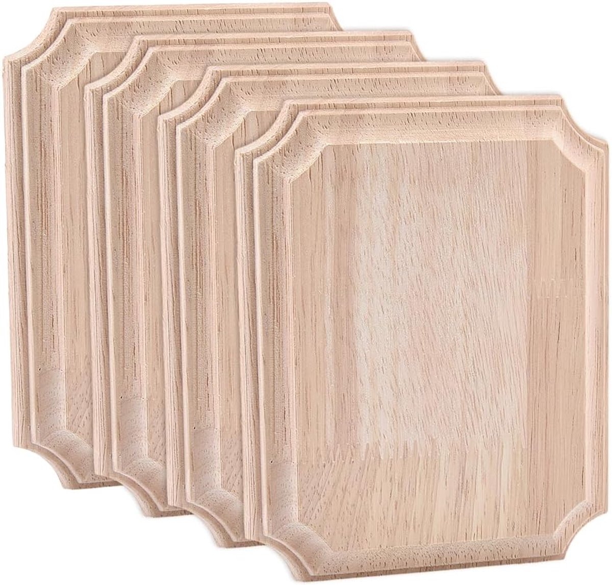 Houten Plaques - Blanco Bordjes - Decoratie Maken - Natuurlijk Hout - 153x122x17mm - Burlywood