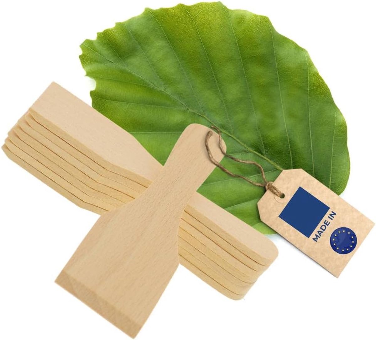 Raclette Schieber - Houten Lepel - Kaas Smelten - Set van 8 - 130 cm lengte