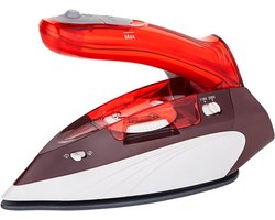 DnA® Reisstrijkijzer - Mini Strijkijzer - Reis Strijkijzer - Reisstrijkijzer Klein - Reisstrijkijzer Met Stoom - Rood - 21cm × 10cm × 9cm