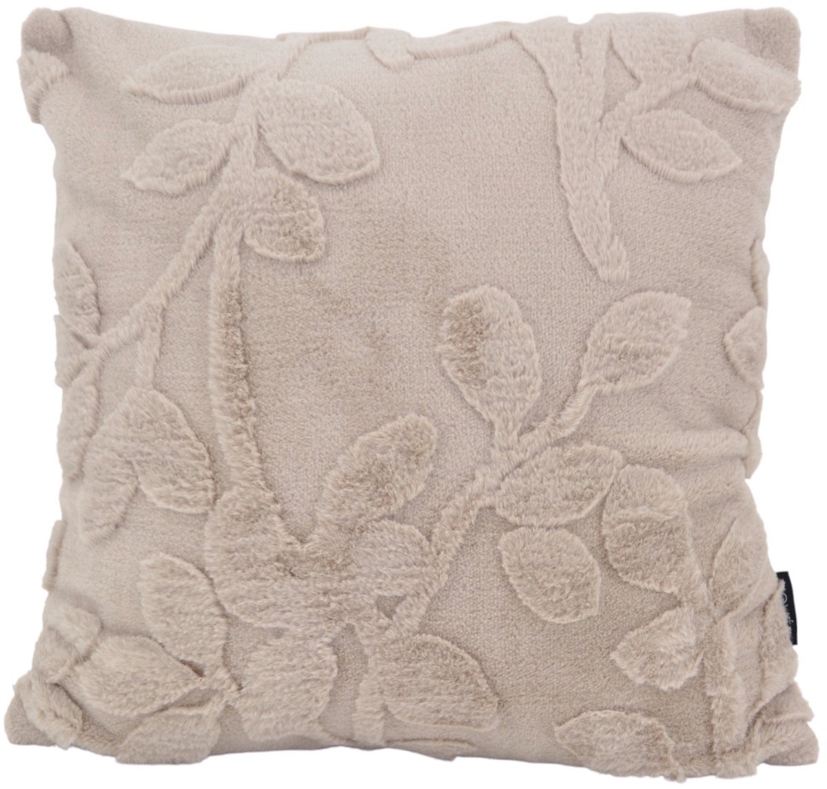 NOVÉE Sierkussen Furry Plant Beige | 45 x 45 cm | Polyester