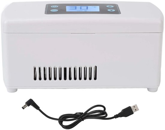 Insuline koeler draagbaar 0-18°C met LED display, insuline tas voor diabetes medicatie veilig gekoeld thuis en onderweg