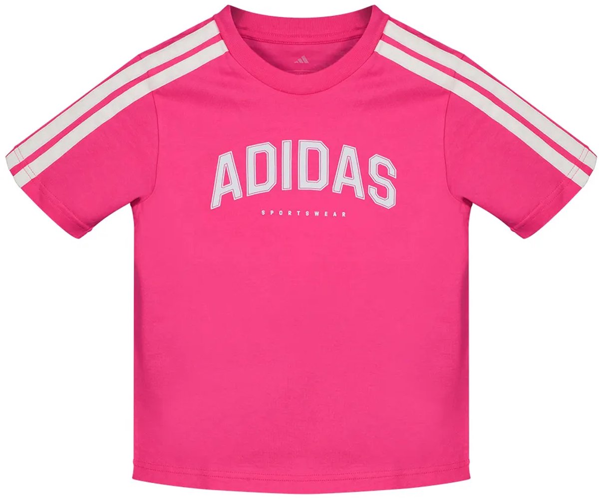 Adidas Codes Collegiate Graphic T-shirt Met Korte Mouwen 15-16 Years Kinderen Semi Lucid Fuchsia