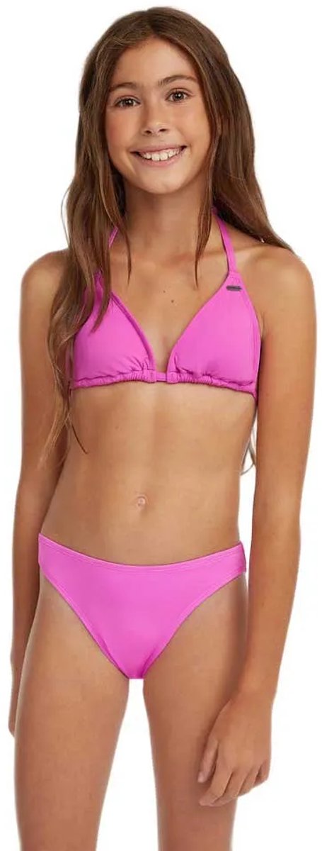 O´neill Essentials Triangle Bikini 7-8 Years Meisje Electric Fuschia
