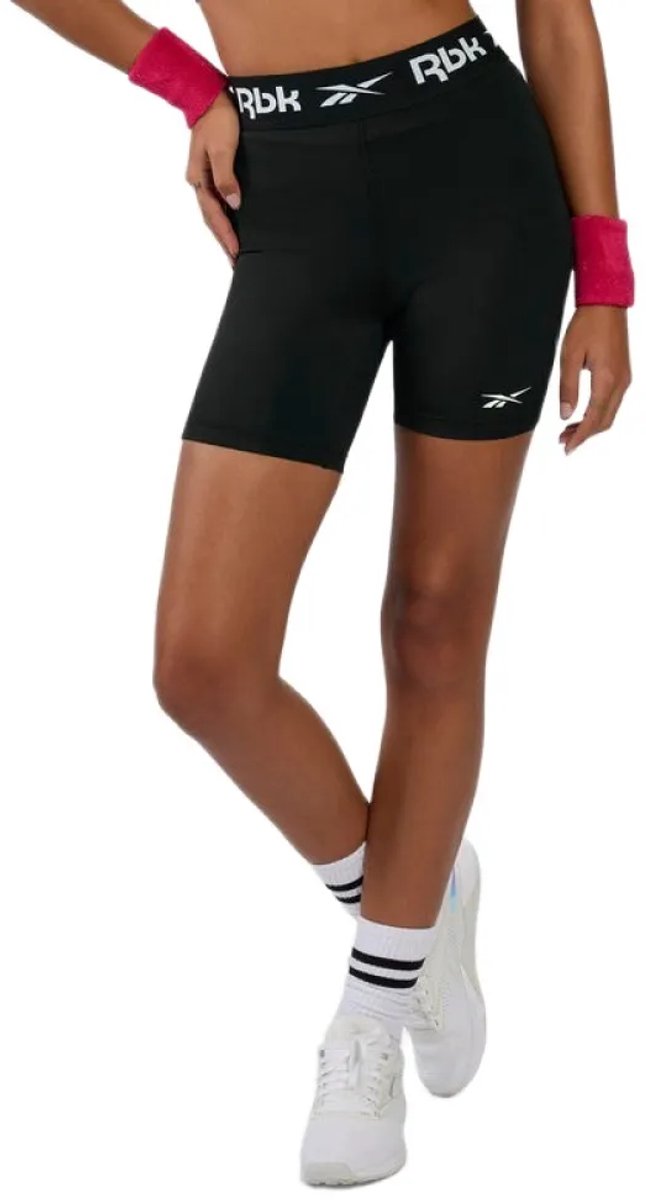 Reebok Ruched Biker Korte Broek Vrouw Zwart