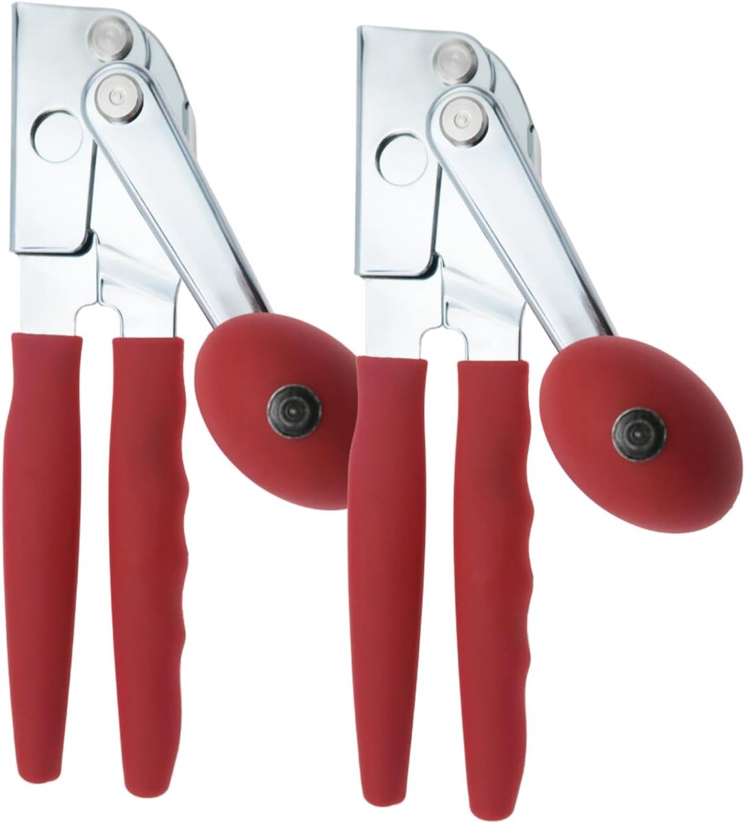 Commerciële blikopener - Handmatige opener - Keukenwerk - Duurzame metalen - 2 Pack - Rood