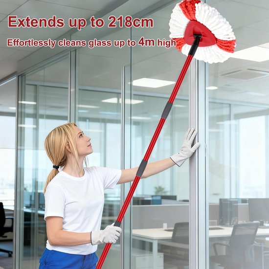 Reserve Steel - Mop Steel Set - Grondig Reinigen - Set van Twee - 260 cm Lengte - Grijs — afbeelding 5