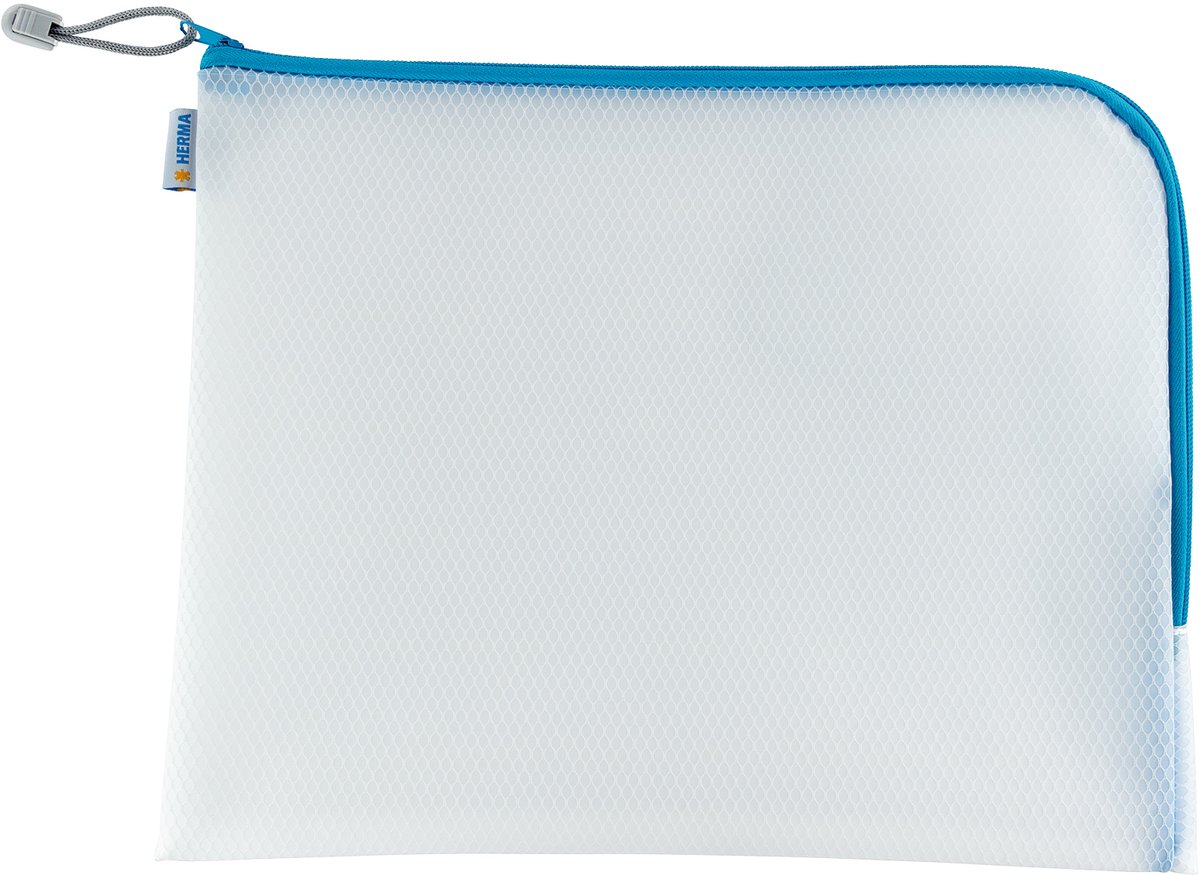 HERMA ritssluitingzakje 'Mesh Bags', DIN A4, blauw