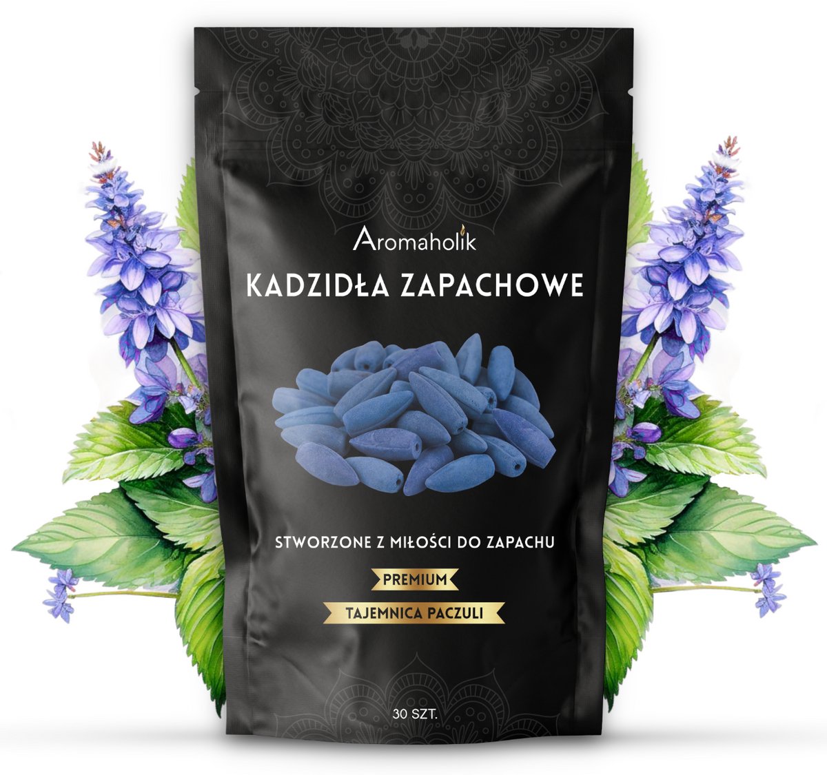 Aromaholik Serie - Patchouli Kegelwierook - XL - Natuurlijke Ingrediënten - Ontspannend Effect