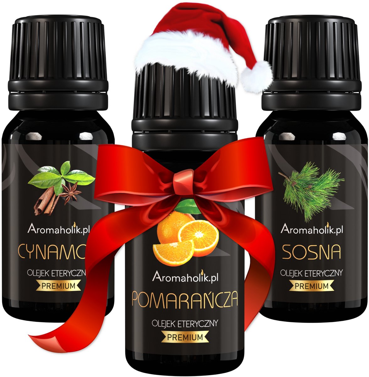 Aromaholik - Etherische Olie Set - Kerstgeur - Ceylon Kaneel - Bloedappelsien - Zwarte Den