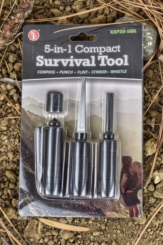 Compacte 5-in-1 Survival Tool voor Buitenactiviteiten en Noodgevallen — afbeelding 5
