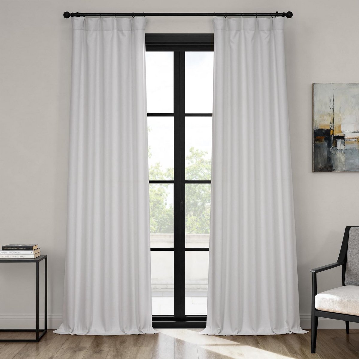 Verduisterende Gordijnen Imitatielinnen Voile - Geschikt voor Slaapkamer en Woonkamer - Hoogwaardige Raambekleding
