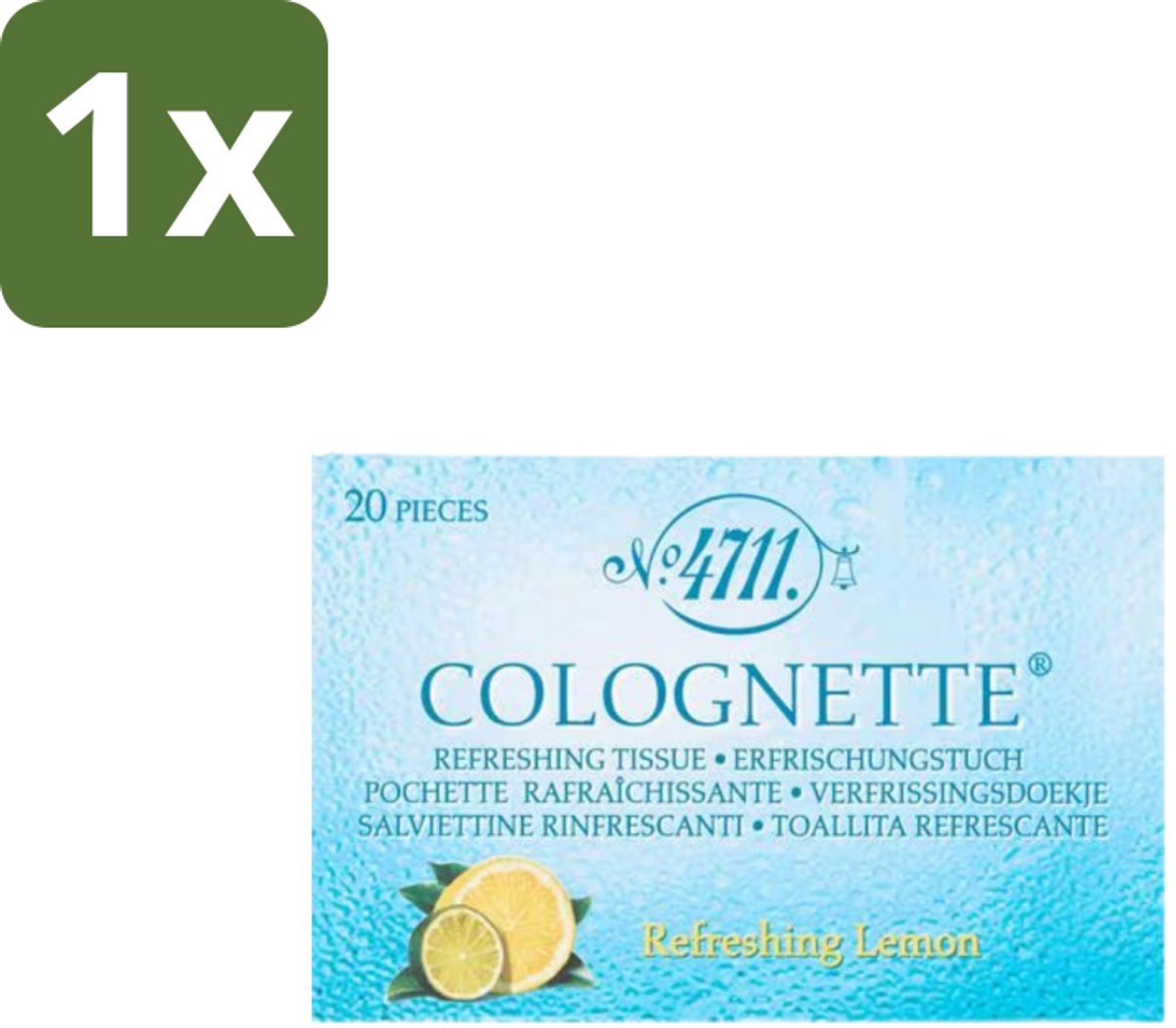 4711 – Colognette Tissues – Citrus – 20 Doekjes - 1 stuk