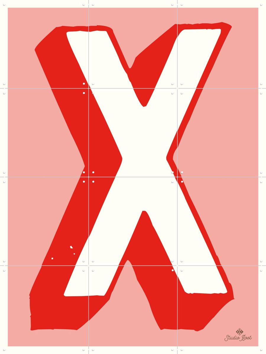 IXXI X, Studio Boot - 60 x 80 cm - Gratis ophangtool - Grote wanddecoratie en posters - Illustraties, Grafisch Ontwerp, Geometrische Kunst