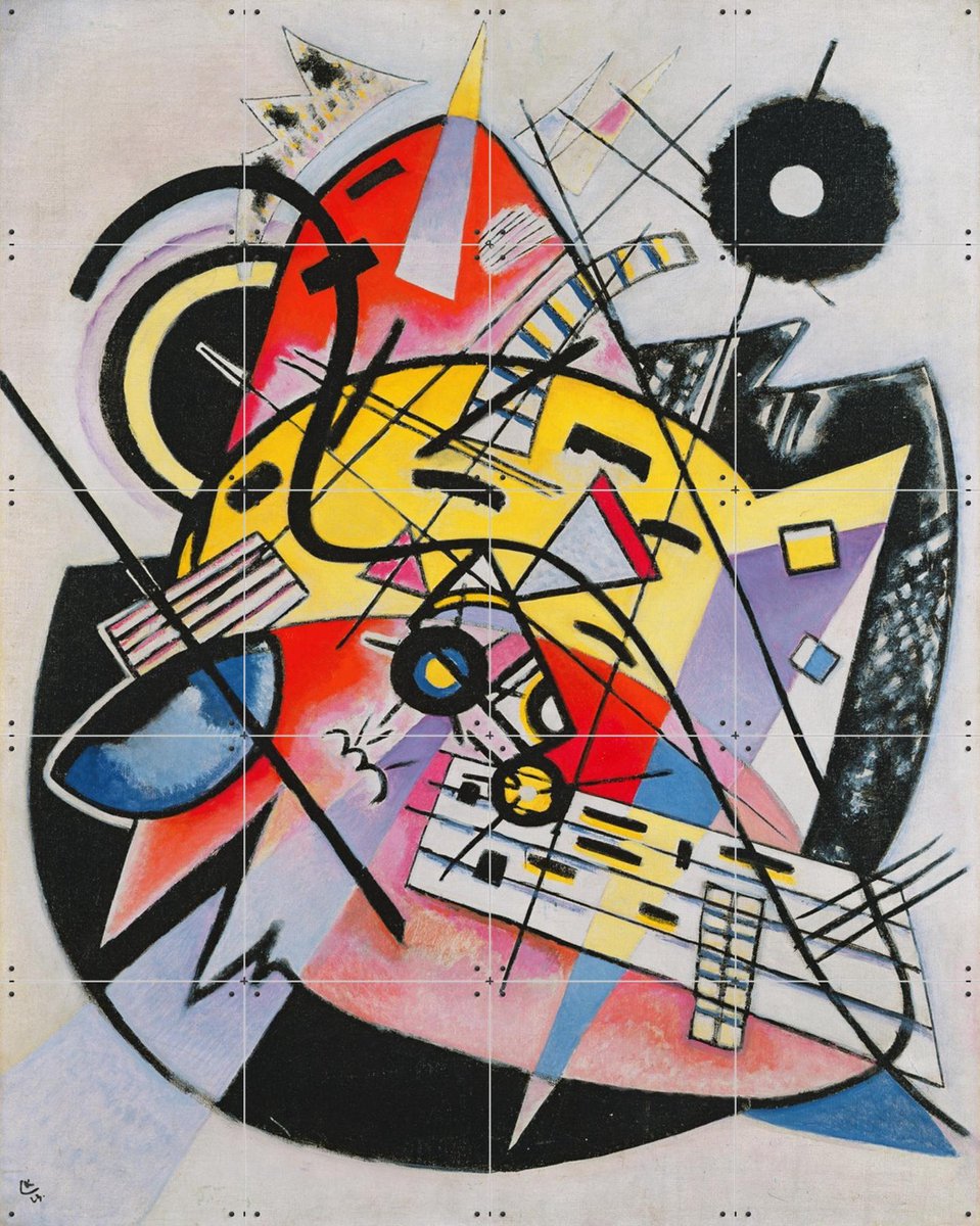 IXXI White Point, Kandinsky & Bridgeman Images - 80 x 100 cm - Gratis ophangtool - Grote wanddecoratie en posters - Abstract, Surrealisme