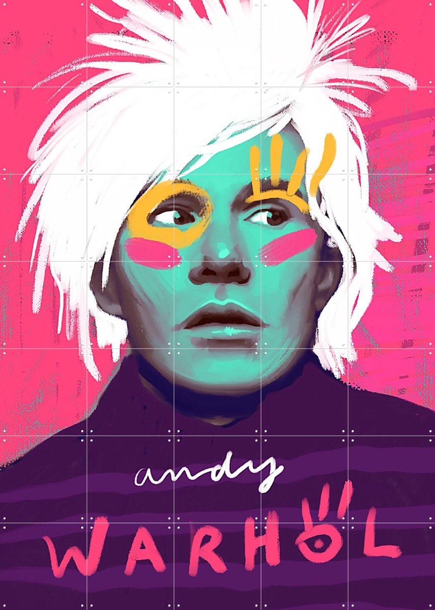 IXXI Creative Andy, Pop-art by Tadej - 100 x 140 cm - Gratis ophangtool - Grote wanddecoratie en posters - Speels, Illustraties, Digitale Kunst, Pop