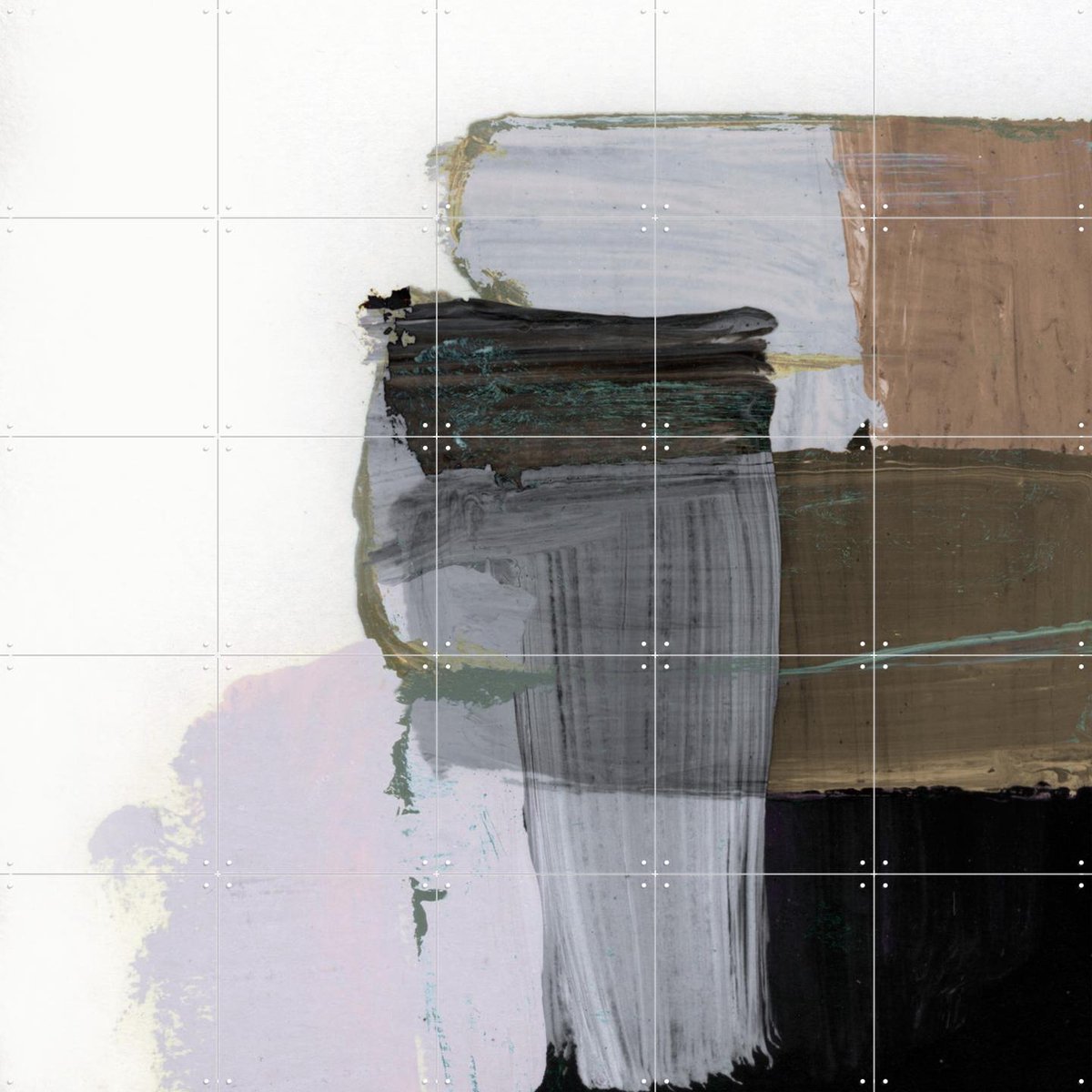 IXXI Lune, Dan Hobday & Various - 100 x 100 cm - Gratis ophangtool - Grote wanddecoratie en posters - Minimalisme, Abstract, Gemengde Technieken