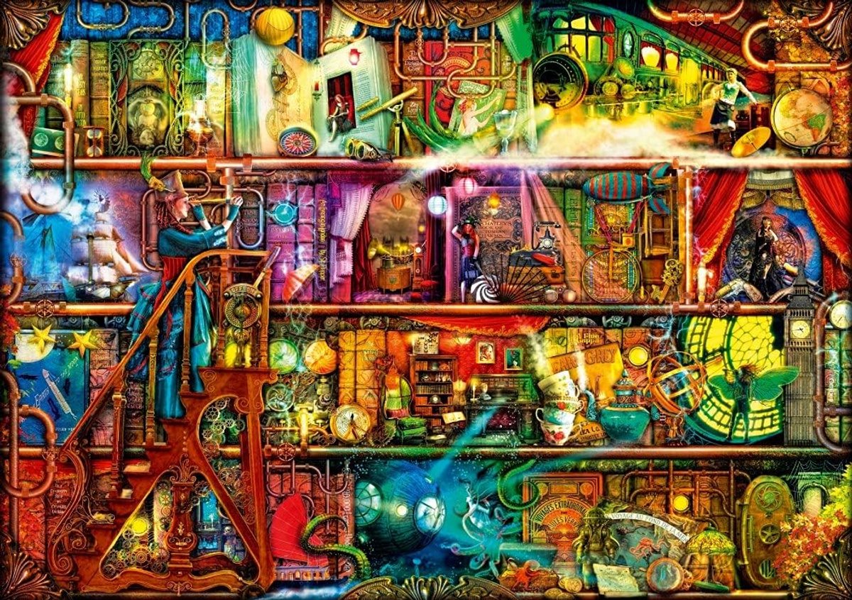 Legpuzzel 1000 stukjes Fantasie Reis - Kleurrijke Prent