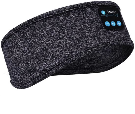 Femur® Hairband - Sweatband - Bluetooth Hairband - Musique Hairband - Casque - Masque de sommeil - Casque de sommeil - Grijs